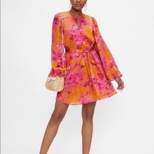 Ted Baker Dress Dolci Metropolis Mini in Pink Orange Floral